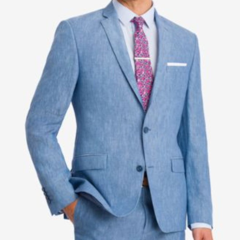 BAR III BLUE LINEN CHAMB